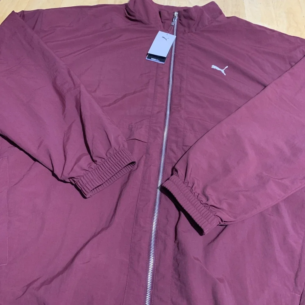 Puma Men's Full Zip Lined‎ Windbreaker Ruby Shimmer  Sz XXL 629902-96 NWT